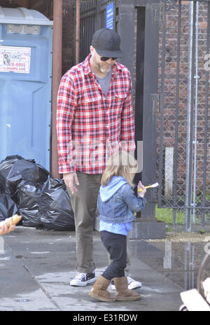 Fred Durst out and about with a friend and some children on Mother's Day  Featuring: Fred Durst Where: New York City, New York, United States When: 12 May 2013 Stock Photo