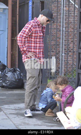 Fred Durst out and about with a friend and some children on Mother's Day  Featuring: Fred Durst Where: New York City, New York, United States When: 12 May 2013ENN.com Stock Photo