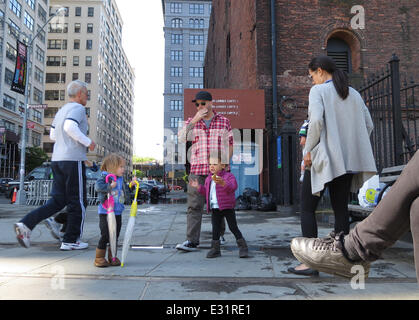 Fred Durst out and about with a friend and some children on Mother's Day  Featuring: Fred Durst Where: New York City, New York, United States When: 12 May 2013 Stock Photo