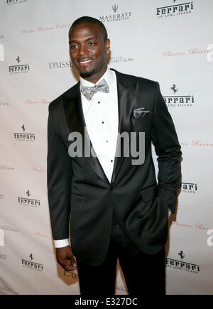 NFL star Plaxico Burress celebrates the launch of his new men’s luxury sock line, The Plaxico Burress Collection Held at XVI Roo Stock Photo