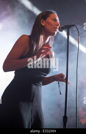 Dover, Delaware, USA. 21st June, 2014. AMANDA SUDANO of the band Johnnyswim performs live at the 2014 Firefly Music Festival in Dover, Delaware Credit:  Daniel DeSlover/ZUMAPRESS.com/Alamy Live News Stock Photo