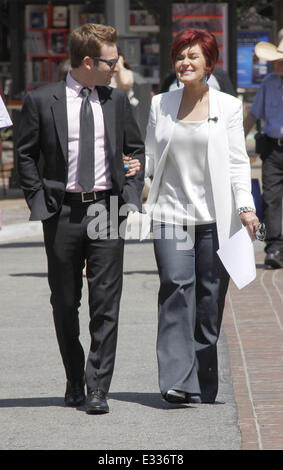 Sharon Osbourne on Extra! at the Grove talking about the Atkins Diet  Featuring: Sharon Osbourne Where: Los Angeles, California, Stock Photo