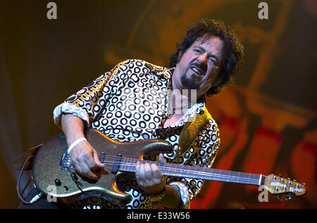 Toto performs to a sold-out crowd at Ziggo Dome  Featuring: Steve Lukather,Toto Where: Amsterdam, Netherlands When: 08 Jun 2013 Stock Photo