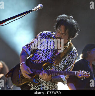 Toto performs to a sold-out crowd at Ziggo Dome  Featuring: Steve Lukather,Toto Where: Amsterdam, Netherlands When: 08 Jun 2013 Stock Photo