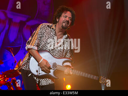 Toto performs to a sold-out crowd at Ziggo Dome  Featuring: Steve Lukather,Toto Where: Amsterdam, Netherlands When: 08 Jun 2013 Stock Photo