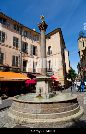 Fountain in Aix-en-Provence, France Stock Photo