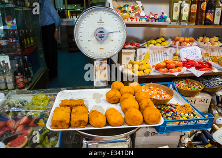 Palermo Sicily Italy, Arancini at la vucciria market that is an ancient market located in the ancient quarter of Castellammare of central Palermo. Stock Photo