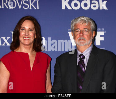 Crystal and Lucy Awards 2013  Featuring: Kathleen Kennedy,George Lucas Where: Beverly Hills, CA, United States When: 13 Jun 2013 Stock Photo