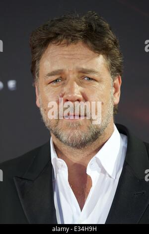 Madrid premiere of 'Man of Steel' premiere at Capitol Cinema  Featuring: Russell Crowe Where: Madrid, Spain When: 17 Jun 2013 Stock Photo