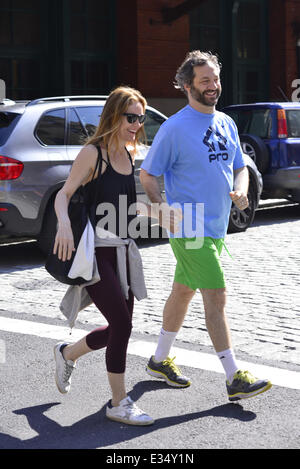 Leslie Mann and Judd Apatow out and about in Manhattan  Featuring: Leslie Man,Judd Apatow Where: Manhattan, NY, United States Wh Stock Photo