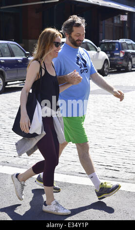 Leslie Mann and Judd Apatow out and about in Manhattan  Featuring: Leslie Man,Judd Apatow Where: Manhattan, NY, United States When: 21 Jun 2013ENN.com Stock Photo