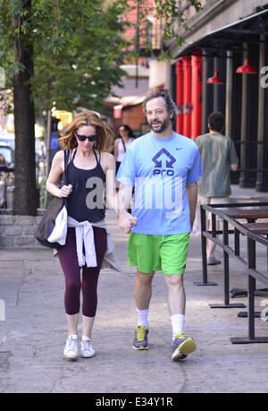 Leslie Mann and Judd Apatow out and about in Manhattan  Featuring: Leslie Man,Judd Apatow Where: Manhattan, NY, United States When: 21 Jun 2013 Stock Photo