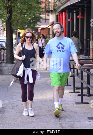 Leslie Mann and Judd Apatow out and about in Manhattan  Featuring: Leslie Man,Judd Apatow Where: Manhattan, NY, United States When: 21 Jun 2013 Stock Photo