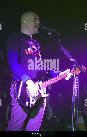 The Smashing Pumpkins, fronted by Billy Corgan, playing a headline at the O2 Academy in Glasgow  Featuring: Billy Corgan Where: Glasgow, Scotland When: 02 Jul 2013 Stock Photo