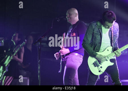 The Smashing Pumpkins, fronted by Billy Corgan, playing a headline at the O2 Academy in Glasgow  Featuring: Billy Corgan Where: Glasgow, Scotland When: 02 Jul 2013 Stock Photo