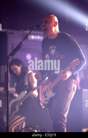 The Smashing Pumpkins, fronted by Billy Corgan, playing a headline at the O2 Academy in Glasgow  Featuring: Billy Corgan Where: Glasgow, Scotland When: 02 Jul 2013 Stock Photo