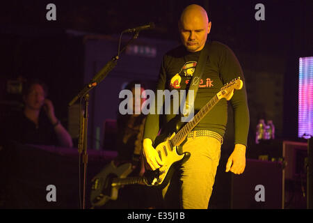 The Smashing Pumpkins, fronted by Billy Corgan, playing a headline at the O2 Academy in Glasgow  Featuring: Billy Corgan Where: Glasgow, Scotland When: 02 Jul 2013 Stock Photo