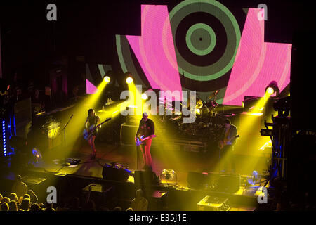 The Smashing Pumpkins, fronted by Billy Corgan, playing a headline at the O2 Academy in Glasgow  Featuring: Billy Corgan Where: Glasgow, Scotland When: 02 Jul 2013 Stock Photo