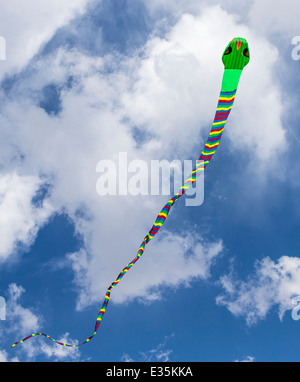 Serpent snake shaped kite against a Colorado sky Stock Photo