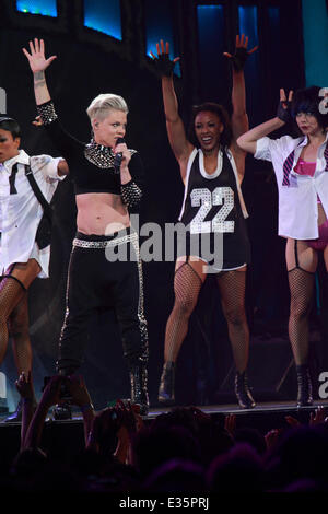 Pink performing in concert her 'Truth About Love' tour at the Adelaide Entertainment Centre  Featuring: Alecia Moore Where: Adel Stock Photo