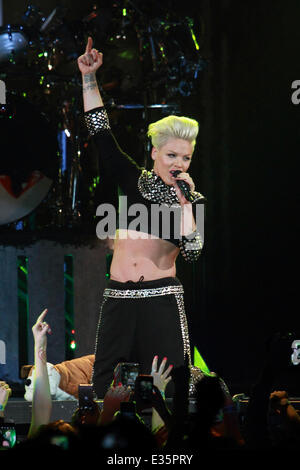 Pink performing in concert her 'Truth About Love' tour at the Adelaide Entertainment Centre  Featuring: Alecia Moore Where: Adel Stock Photo