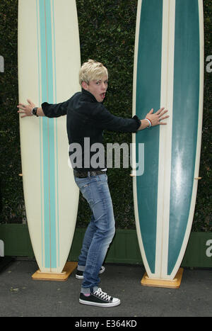 Disney Channel's Teen Beach Movie Event held at the Walt Disney Studios  Featuring: Ross Lynch Where: Los Angeles, CA, United States When: 10 Jul 2013 Stock Photo