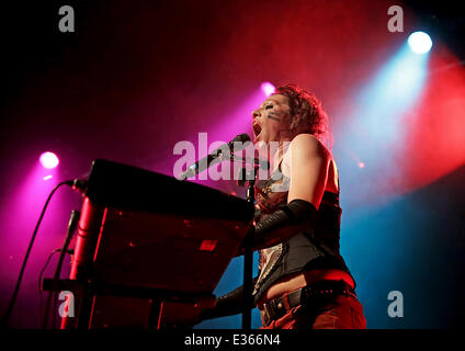 Amanda Palmer performing at the Manchester Ritz  Featuring: Amanda Palmer Where: Manchester, United Kingdom When: 11 Jul 2013 Stock Photo