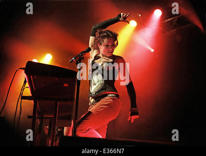 Amanda Palmer performing at the Manchester Ritz  Featuring: Amanda Palmer Where: Manchester, United Kingdom When: 11 Jul 2013 Stock Photo