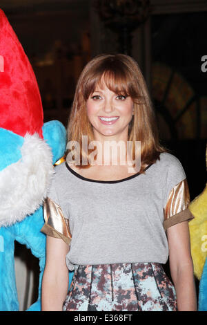 'The Smurfs 2' photocall at Eiffel Tower Bridge inside Paris Las Vegas Hotel  Featuring: Jayma Mays Where: Las Vegas, NV, United States When: 12 Jul 2013 Stock Photo