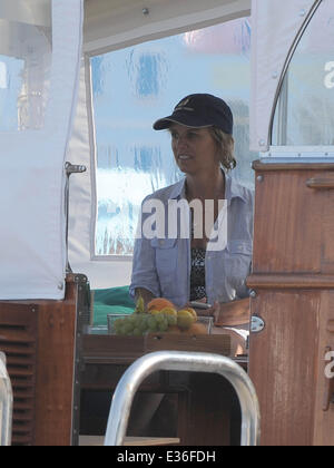 Kerry Kennedy and her daughter Mariah Matilda Cuomo on vacation in Ischia  Featuring: Kerry Kennedy,Mariah Matilda Where: Ischia, Italy When: 16 Jul 2013 Stock Photo