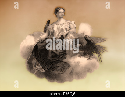 Allegory, United States of America, 19th century, Stock Photo