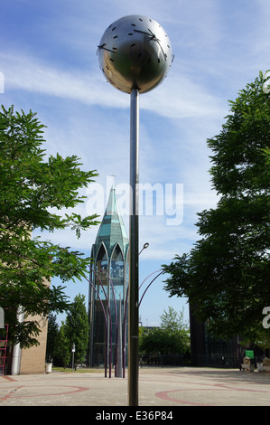 Basildon landmark round clock Stock Photo - Alamy