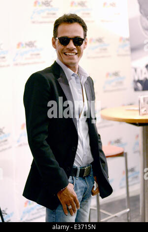 Latin musician Marc Anthony promtes his new album 3.0 at the NBC Experience store  Featuring: Marc Anthony Where: New York, NY, United States When: 23 Jul 2013 Stock Photo