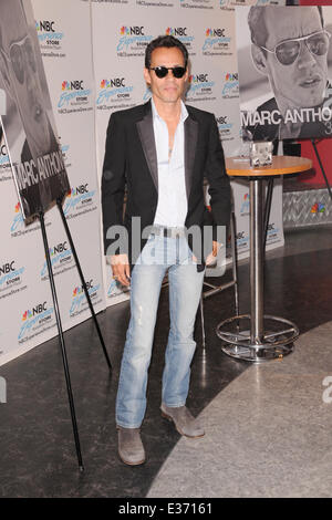 Latin musician Marc Anthony promtes his new album 3.0 at the NBC Experience store  Featuring: Marc Anthony Where: New York, NY, United States When: 23 Jul 2013 Stock Photo