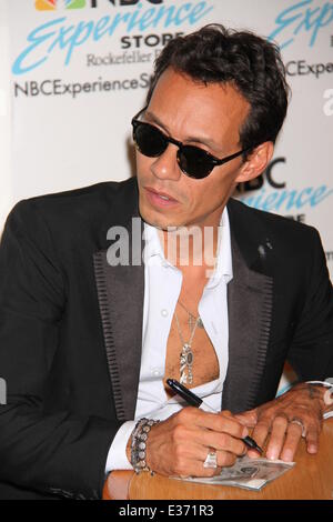 Latin musician Marc Anthony promtes his new album 3.0 at the NBC Experience store  Featuring: Marc Anthony Where: New York City, NY, United States When: 23 Jul 2013 Stock Photo