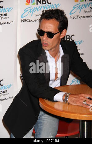 Latin musician Marc Anthony promtes his new album 3.0 at the NBC Experience store  Featuring: Marc Anthony Where: New York City, NY, United States When: 23 Jul 2013 Stock Photo