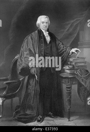 Oliver Ellsworth, 1745 - 1807, an American lawyer and politician, president of the Supreme Court of the United States, Stock Photo