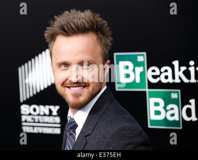 AMC celebrate the final episodes of 'Breaking Bad' at Sony Pictures Studios in Culver City  Featuring: Aaron Paul Where: Los Angeles, California, United States When: 25 Jul 2013 Stock Photo
