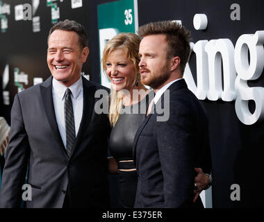 AMC celebrate the final episodes of 'Breaking Bad' at Sony Pictures Studios in Culver City  Featuring: ANNA GUNN,BRYAN CRANSTON,AARON PAUL Where: Los Angeles, California, United States When: 25 Jul 2013an To/WENN.com Stock Photo