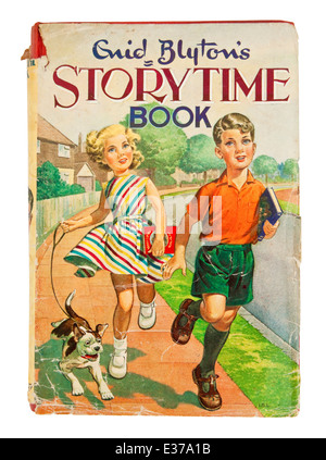 Vintage 1964 first edition hardback copy with dustjacket of 'Enid Blyton's Storytime Book' Stock Photo