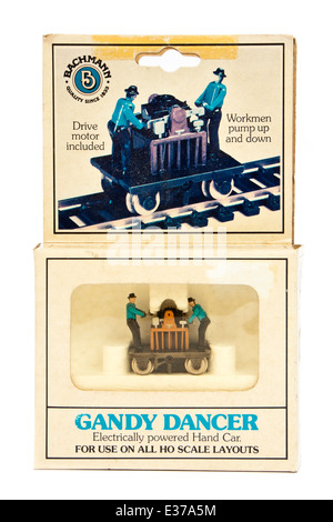 Bachmann No 1320 'Gandy Dancer' electrically powered hand car for use on HO/OO gauge model railway track Stock Photo