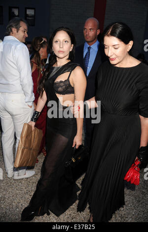 DEVIL'S HEAVEN : The 20th Annual Watermill Center Summer Benefit  Featuring: Lady Gaga,Marina Abramovic Where: Watermill, NY, United States When: 27 Jul 2013 Stock Photo