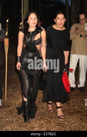 DEVIL'S HEAVEN : The 20th Annual Watermill Center Summer Benefit  Featuring: Lady Gaga and Marina Abramovic Where: Watermill, NY, United States When: 27 Jul 2013 Stock Photo