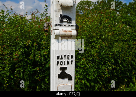 British Waterways Water Point along the canal Foxton Locks Market Harborough Leicestershire UK Stock Photo