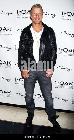 The Bachelor's Sean Lowe hosts a Wild Friday Night at 1 Oak Nightclub inside Mirage Hotel and Casino  Featuring: Sean Lowe Where: Las Vegas, NV, United States When: 02 Aug 2013 Stock Photo