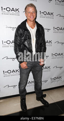 The Bachelor's Sean Lowe hosts a Wild Friday Night at 1 Oak Nightclub inside Mirage Hotel and Casino  Featuring: Sean Lowe Where: Las Vegas, Nevada, United States When: 03 Aug 2013 Stock Photo