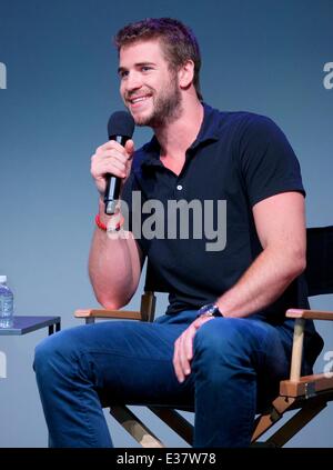 Liam Hemsworth attends Apple Store Soho Presents: Meet The Filmmakers - 'Paranoia' at Apple Store Soho  Featuring: Liam Hemsworth Where: New York City, NY, United States When: 05 Aug 2013 Stock Photo