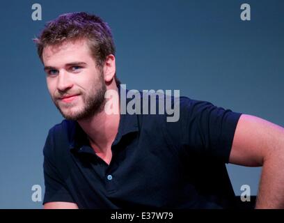 Liam Hemsworth attends Apple Store Soho Presents: Meet The Filmmakers - 'Paranoia' at Apple Store Soho  Featuring: Liam Hemsworth Where: New York City, NY, United States When: 05 Aug 2013 Stock Photo