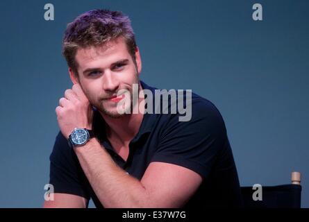 Liam Hemsworth attends Apple Store Soho Presents: Meet The Filmmakers - 'Paranoia' at Apple Store Soho  Featuring: Liam Hemswort Stock Photo