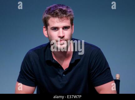 Liam Hemsworth attends Apple Store Soho Presents: Meet The Filmmakers - 'Paranoia' at Apple Store Soho  Featuring: Liam Hemsworth Where: New York City, NY, United States When: 05 Aug 2013 Stock Photo